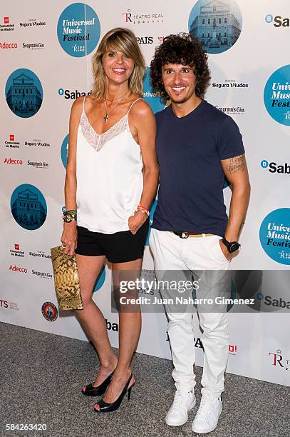 Arancha de Benito and Agustin Etienne attend Manuel Carrasco concert at Royal Theater July 28, 2016 in Madrid, Spain.
