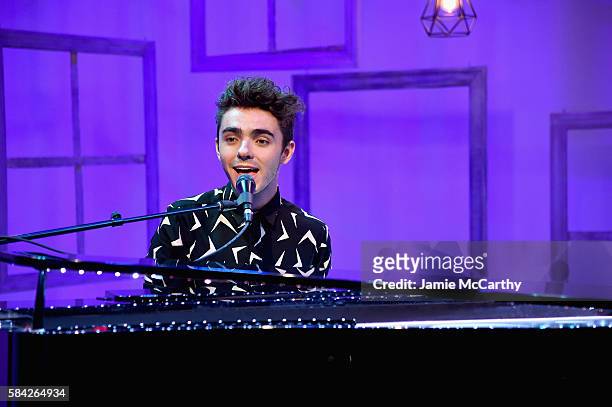 Singer Nathan Sykes performs onstage during the People Now Concert Series Presented By Toyota Music With Nathan Sykes on July 28, 2016 in New York...