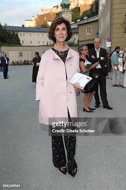 Esther von Salis - Samaden during the opera premiere 'The Exterminating Angel' at Haus fuer Mozart on July 28, 2016 in Salzburg, Austria.