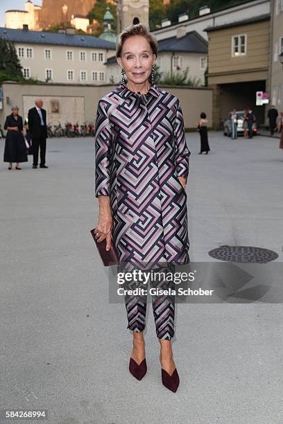 Monika Peitsch during the opera premiere 'The Exterminating Angel' at Haus fuer Mozart on July 28, 2016 in Salzburg, Austria.