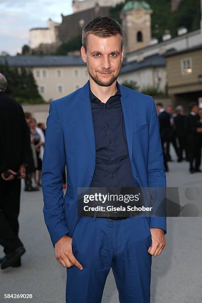 Tobias, Tobi, Schlegl during the opera premiere 'The Exterminating Angel' at Haus fuer Mozart on July 28, 2016 in Salzburg, Austria.