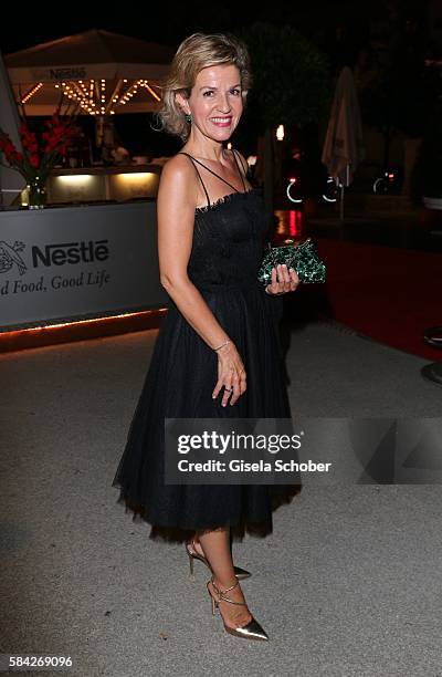 Violinist Anne Sophie Mutter during the opera premiere 'The Exterminating Angel' on July 28, 2016 in Salzburg, Austria.