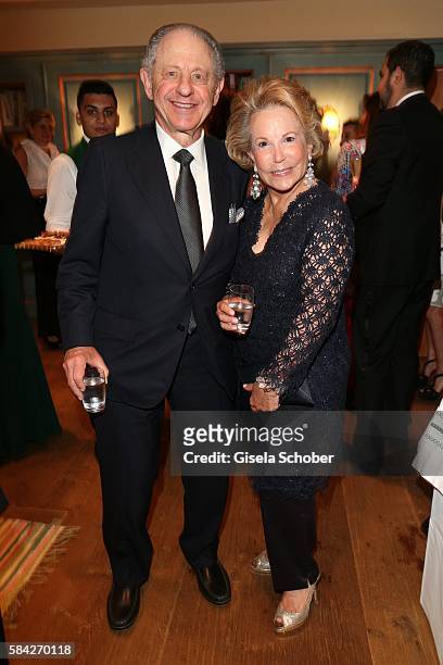 Steven Stern and his wife Bonnie Stern during a reception for the 5th gala to benefit The Israel Museum Jerusalem ahead of the opera premiere 'The...