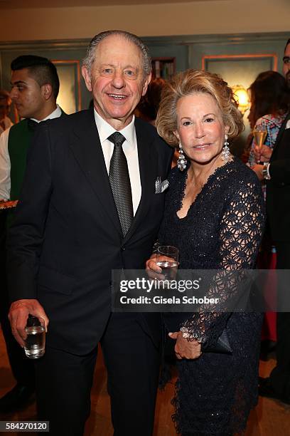 Steven Stern and his wife Bonnie Stern during a reception for the 5th gala to benefit The Israel Museum Jerusalem ahead of the opera premiere 'The...