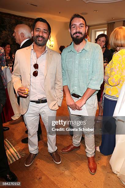 Imran Qureshi and Hammad Jilleny during a reception for the 5th gala to benefit The Israel Museum Jerusalem ahead of the opera premiere 'The...