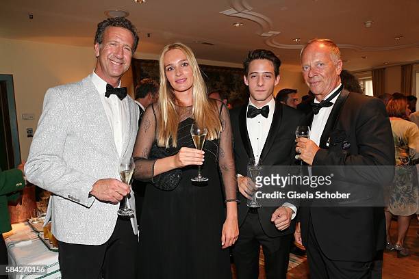 Paul Dierkes, Hella Pohl, Vuk Jovanovic and Andreas Wagner during a reception for the 5th gala to benefit The Israel Museum Jerusalem ahead of the...