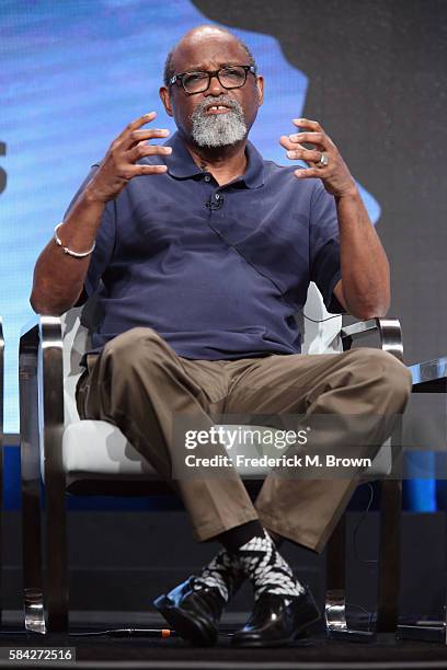 Director/supervising producer Sam Pollard speaks onstage during 'The Talk ' panel discussion at the PBS portion of the 2016 Television Critics...