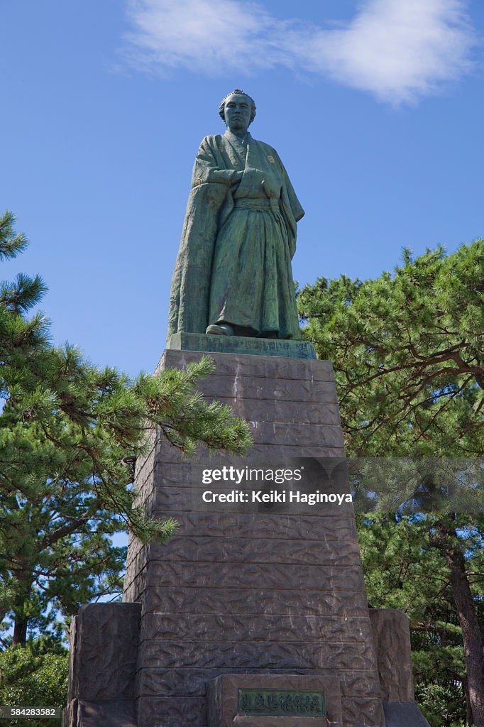 Statue of Sakamoto Ryoma at Katsurahama