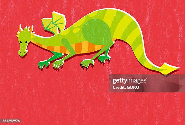 dragon on yellow background - goku stock illustrations