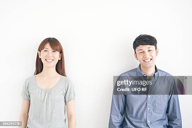 portrait of couple - mid adult couple stock pictures, royalty-free photos & images