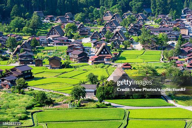 shirakawago - shirakawa go stockfoto's en -beelden