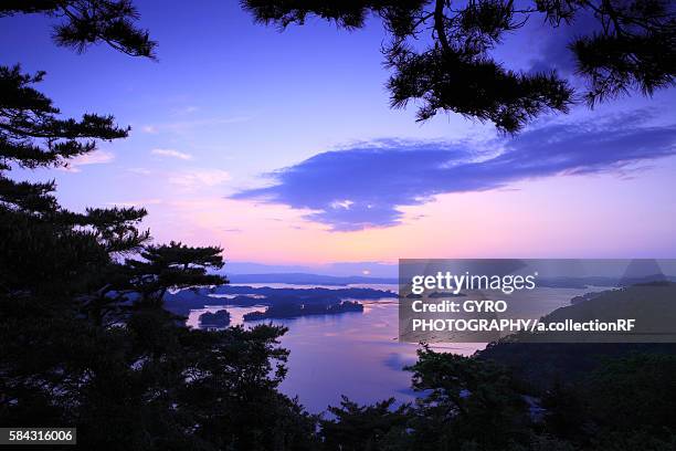 matsushima at dusk - prefectura de miyagi fotografías e imágenes de stock