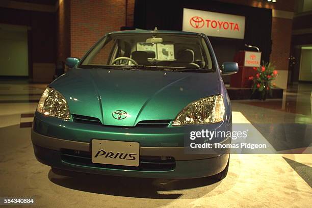 The Prius by Toyota with its hybrid engine that runs on gas and electricity.