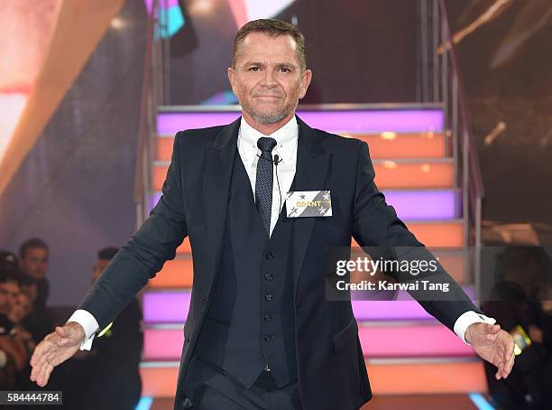 Grant Bovey enters the Big Brother House for the Celebrity Big Brother launch at Elstree Studios on July 28, 2016 in Borehamwood, England.