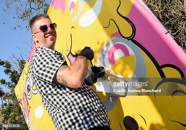 Artist Buff Monster attends Buff Monster x Minions x Rusty Lost in Paradise Capsule Collection launch event on July 28, 2016 in Santa Monica,...
