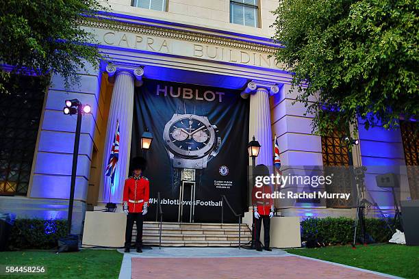 View of the atmosphere at Hublot x Chelsea FC event in Los Angeles at Sony Pictures Studios on July 28, 2016 in Culver City, California.