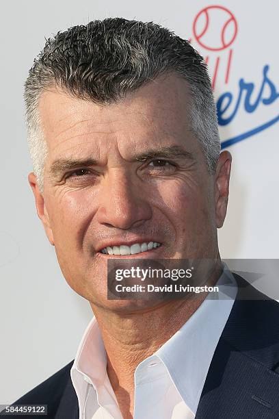 Baseball Manager Bob Geren arrives at the Los Angeles Dodgers Foundation Blue Diamond Gala at the Dodger Stadium on July 28, 2016 in Los Angeles,...