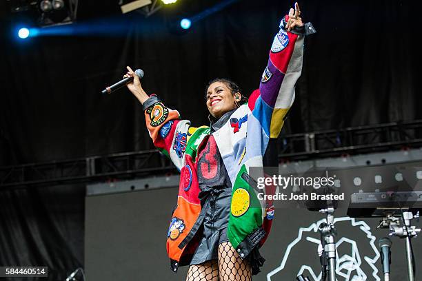 Aluna Francis of AlunaGeorge performs on day one of Lollapalooza 2016 at Grant Park on July 28, 2016 in Chicago, Illinois.