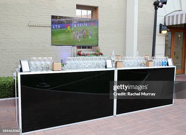 View of the atmosphere at Hublot x Chelsea FC event in Los Angeles at Sony Pictures Studios on July 28, 2016 in Culver City, California.