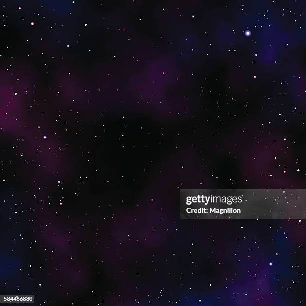 stockillustraties, clipart, cartoons en iconen met night sky with stars and clouds - midnight