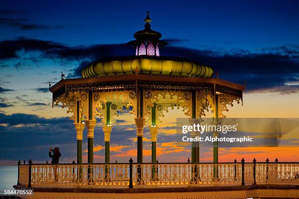 brighton promenade - beach pavilion stock pictures, royalty-free photos & images