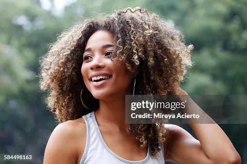 Young Latina woman laughing Young Latina woman laughing