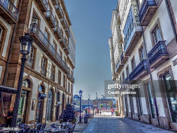 central access road to the port of la coruna - a coruña stock-fotos und bilder