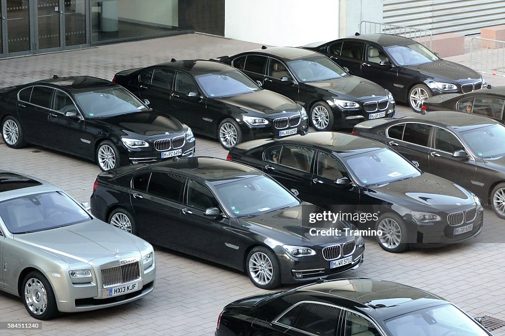 BMW limousines on the parking