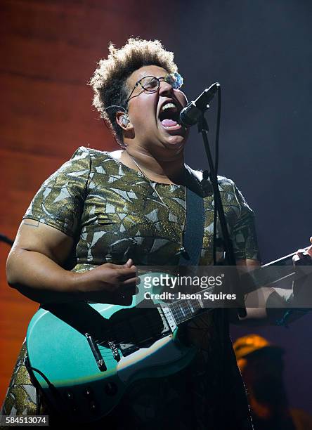 Musician Brittany Howard of Alabama Shakes performs at Children's Mercy Park on July 17, 2016 in Kansas City, Kansas.
