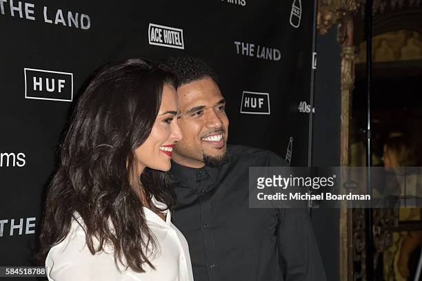 Actress Natalie Martinez and director Steven Caple Jr. Arrives at the premiere of IFC Films' "The Land" at The Theatre at Ace Hotel on July 28, 2016...