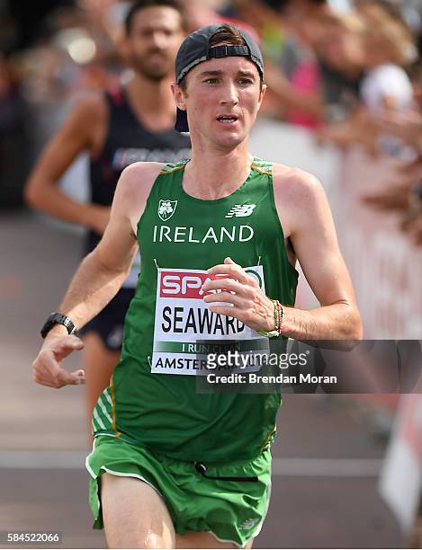 Amsterdam , Netherlands - 10 July 2016; Team Ireland Kevin Seaward in action during the Men's Half-Marathon on day five of the 23rd European...