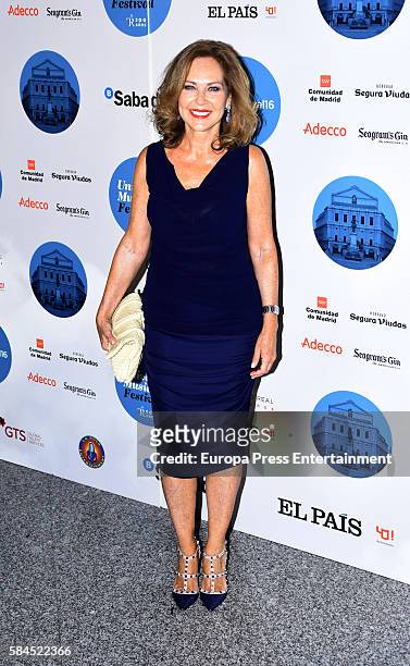 Ana Rodriguez attends the concert of Manu Carrasco at Royal Theatre on July 28, 2016 in Madrid, Spain.
