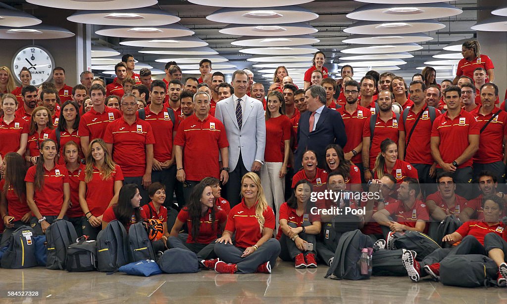 King Felipe VI Of Spain And Queen Letizia Of Spain Attend The Spanish Olimpic Team Farewell