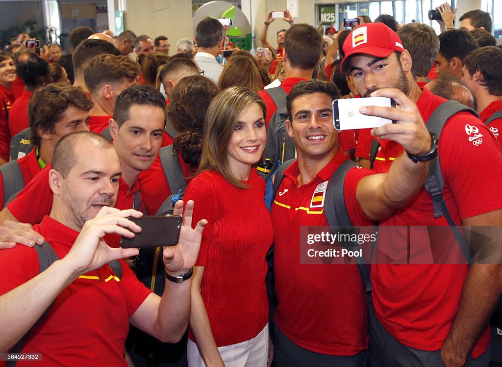King Felipe VI Of Spain And Queen Letizia Of Spain Attend The Spanish Olimpic Team Farewell