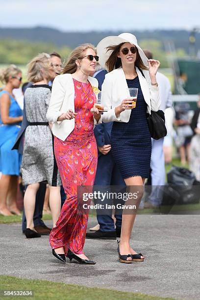 Guests attend the Qatar Goodwood Festival 2016 at Goodwood on July 29, 2016 in Chichester, England.