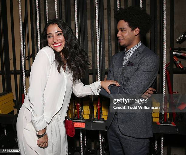 Natalie Martinez and Jorge Lendeborg Jr. Attend the after party for the Premiere Of IFC Films' "The Land" on July 28, 2016 in Los Angeles, California.