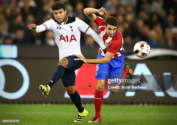 DeAndre Yedlin of Tottenham Hotspur and Sime Vrsaljko of Atletico de Madrid compete for the ball during 2016 International Champions Cup Australia...