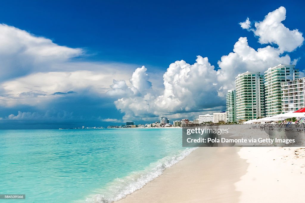 Idyllic beach at Cancun, Mexico
