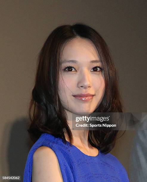 Actress Erika Toda attends opening day greeting of the 'SPEC: Heaven' on May 4, 2012 in Tokyo, Japan.