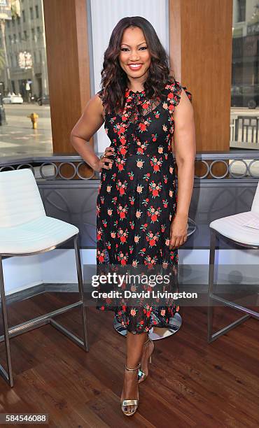 Actress/host Garcelle Beauvais poses at Hollywood Today Live at W Hollywood on July 29, 2016 in Hollywood, California.