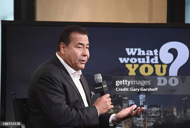 John Quinones attends AOL BUILD Presents to discuss his show "What Would You Do?" at AOL HQ on July 29, 2016 in New York City.