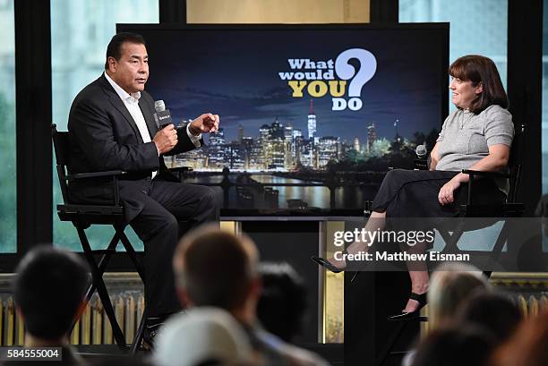 News correspondent John Quinones attends AOL Build presents John Quinones discussing the show "What Would You Do?" at AOL HQ on July 29, 2016 in New...