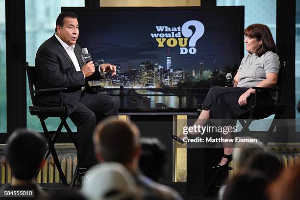 News correspondent John Quinones attends AOL Build presents John Quinones discussing the show "What Would You Do?" at AOL HQ on July 29, 2016 in New...