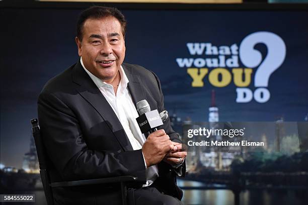 News correspondent John Quinones attends AOL Build presents John Quinones discussing the show "What Would You Do?" at AOL HQ on July 29, 2016 in New...