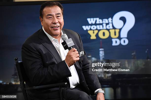 News correspondent John Quinones attends AOL Build presents John Quinones discussing the show "What Would You Do?" at AOL HQ on July 29, 2016 in New...