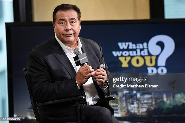News correspondent John Quinones attends AOL Build presents John Quinones discussing the show "What Would You Do?" at AOL HQ on July 29, 2016 in New...