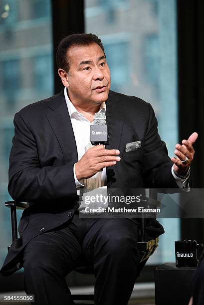 News correspondent John Quinones attends AOL Build presents John Quinones discussing the show "What Would You Do?" at AOL HQ on July 29, 2016 in New...