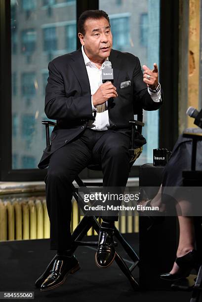 News correspondent John Quinones attends AOL Build presents John Quinones discussing the show "What Would You Do?" at AOL HQ on July 29, 2016 in New...
