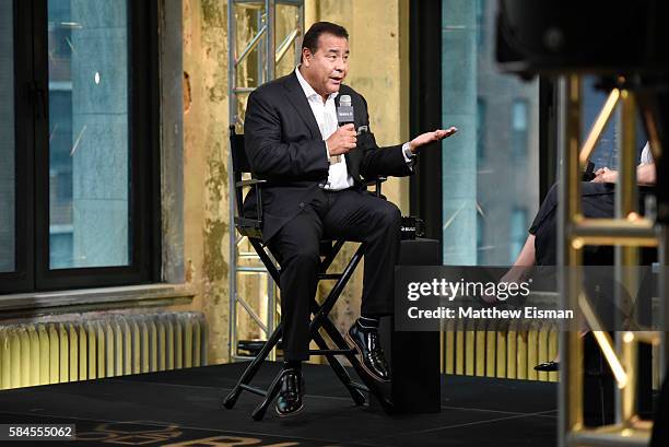 News correspondent John Quinones attends AOL Build presents John Quinones discussing the show "What Would You Do?" at AOL HQ on July 29, 2016 in New...