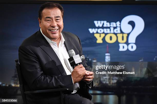 News correspondent John Quinones attends AOL Build presents John Quinones discussing the show "What Would You Do?" at AOL HQ on July 29, 2016 in New...